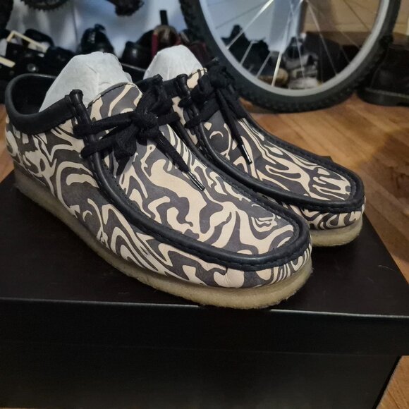 Clarks Wallabees WuWear Beige/Black US 11 M - Picture 1 of 13